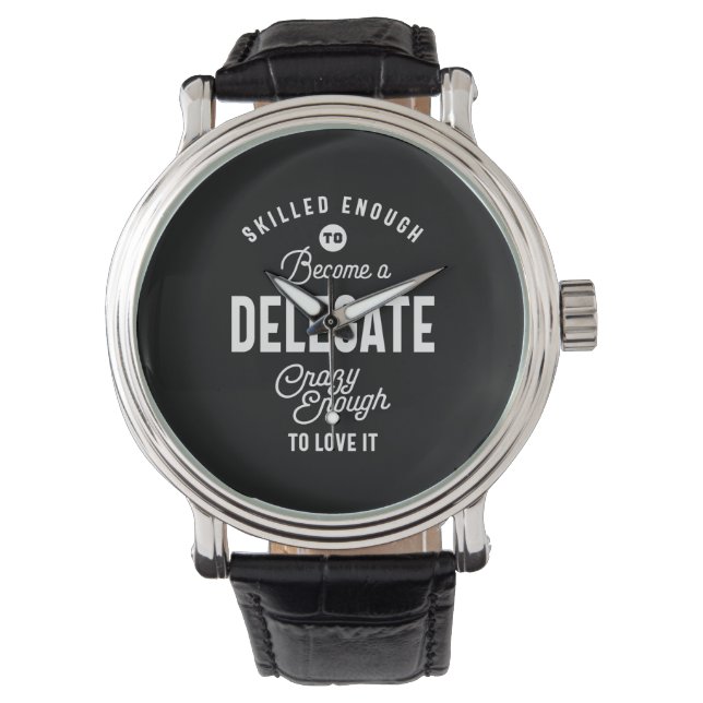 Montre Délégué Titre de l'emploi Tee Gift Mens Femme (devant)
