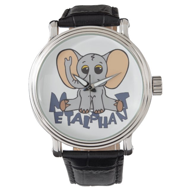 Montre d'éléphant en métal (devant)