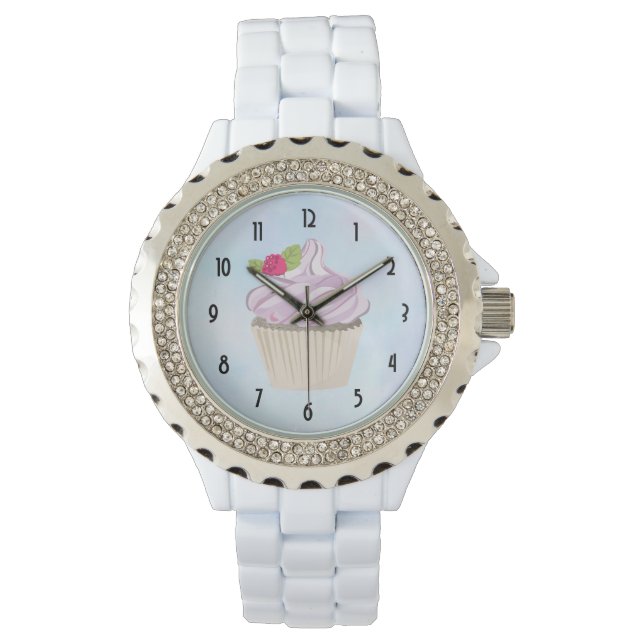 Montre Délicieux brioche rose sur le dessus (devant)