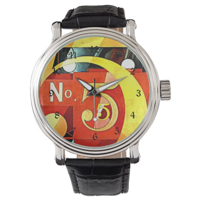 Montre Demuth : J'ai vu la figure 5 en or (devant)