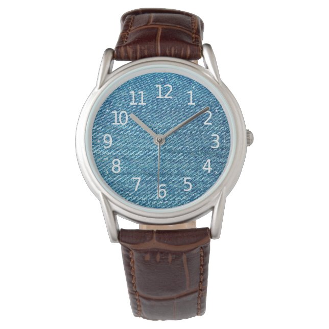 Montre Denim textile texture simple jeans | (devant)