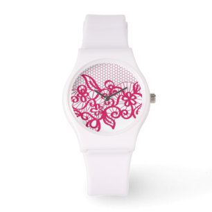 Montre Dentelle rouge