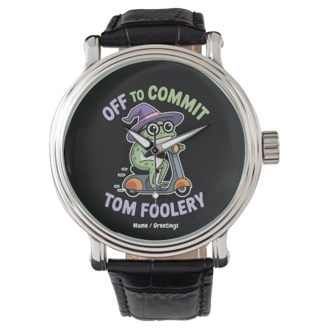 Montre Départ pour engager Tom Foolery Frog Funny Meme (devant)