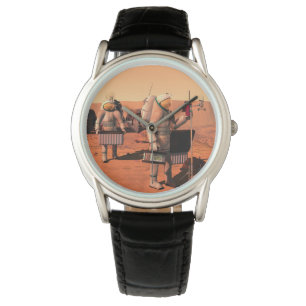 Montre Des Astronautes Mettent En Place Du Matériel Météo