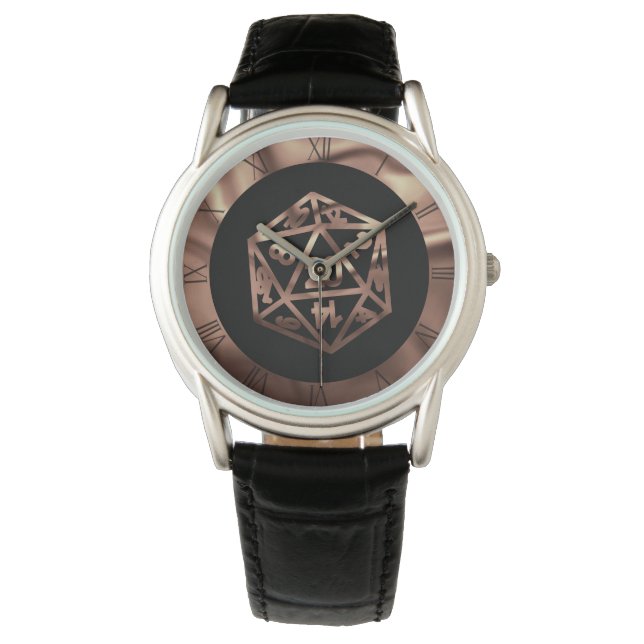 Montre Dés RPG | Imaginaire cuivre Retro Tabletop PnP Gam (devant)