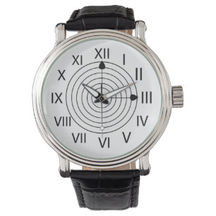 Montre Design d'horloge romaine noir et blanc