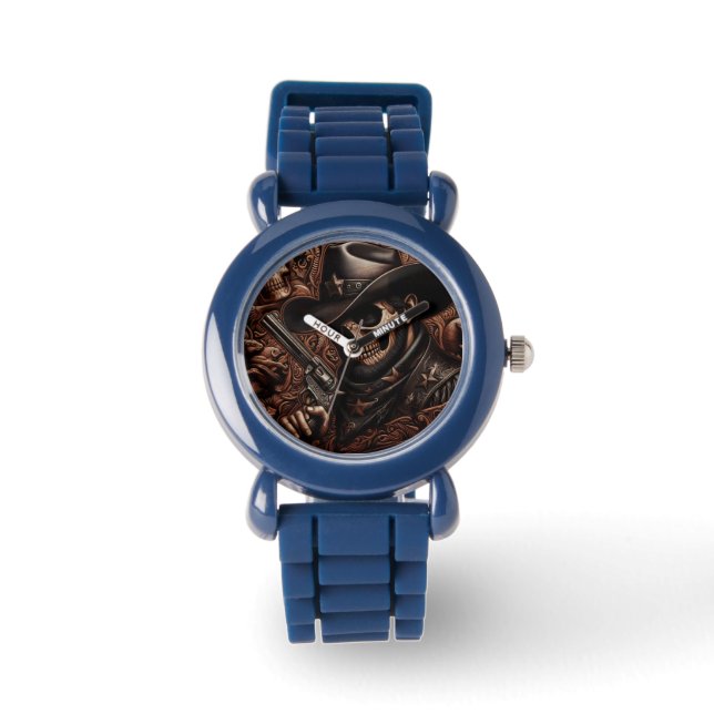 Montre Desperado Décès : Le crâne brandissant des armes à (Recto)