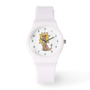 Montre dessin animé lion mignon enfants rétro safari jung