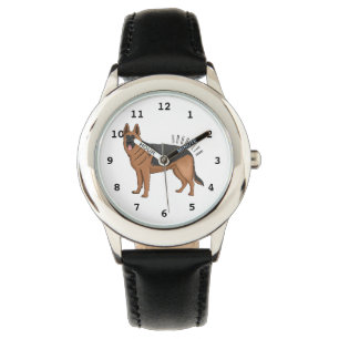 Montre dessin de berger allemand