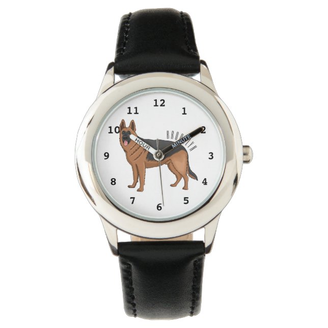 Montre dessin de berger allemand (devant)