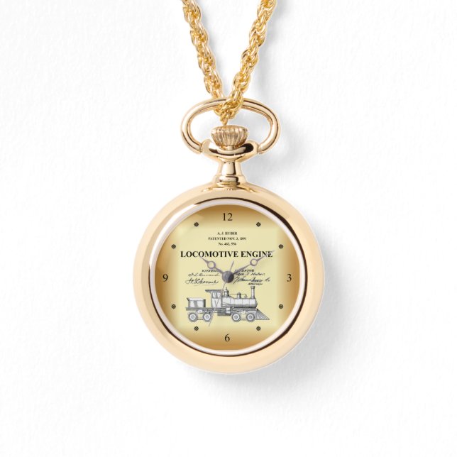 Montre Dessin de brevet ~ A.J. Huber ~ Moteur de locomoti (Recto)