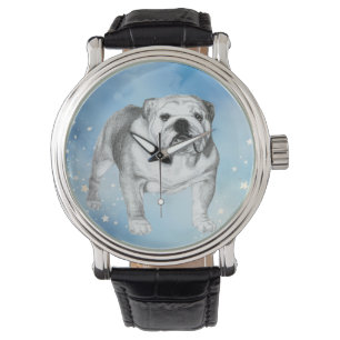 Montre dessin de Bulldog anglais