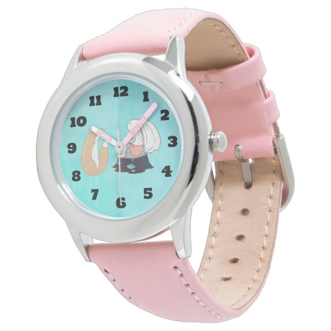 Montre Dessin de créatures de bois de renard mignon et de (Incliné)