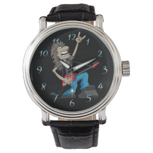 Montre Dessin de guitariste de Metal Rock