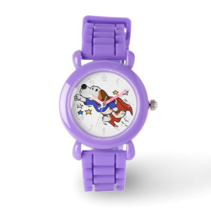 Montre Dessin de Super-dog  choisir la couleur arrière -