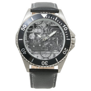 Montre Dessin d'encre de montage - voiture de sport la pi