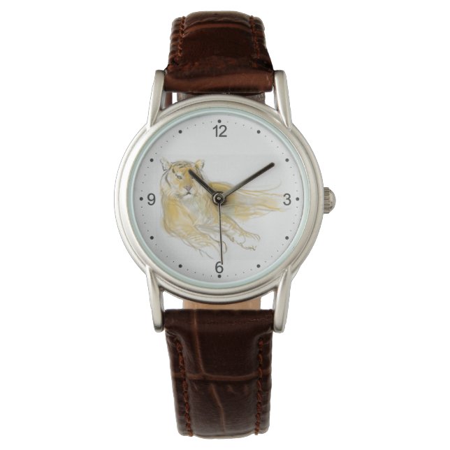 Montre Dessin Tigre original chinois Zodiac Anniversaire  (devant)