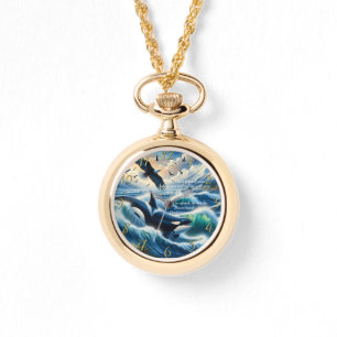 Montre Deutéronome 31:8 Océan chrétien avec coucher de so