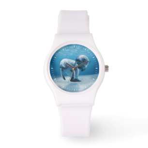 Montre Deux lamantins nageant