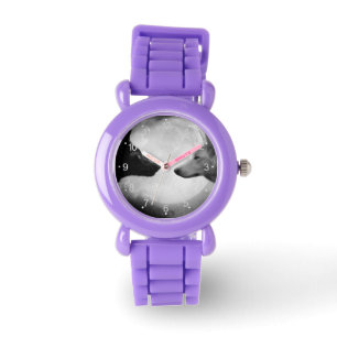 Montre Deux loups se faisant face