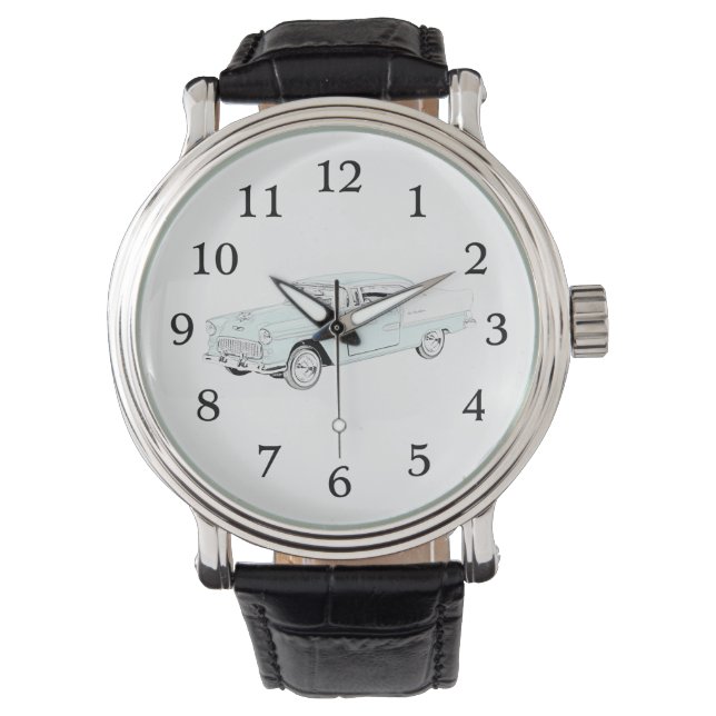 Montre Deux tons 1955 Chevy Bel Air Illustration Watch (devant)