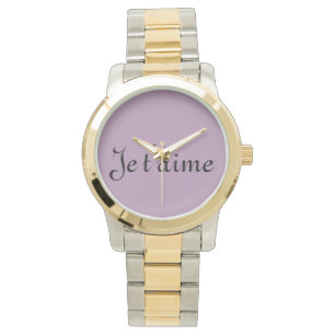 MONTRE DEUX TONS OR ARGENT JE T'AIME