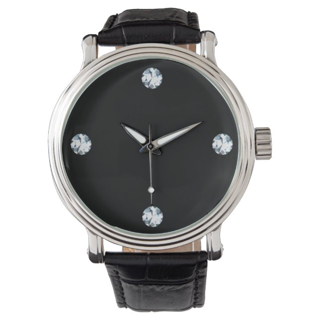 Montre Diamond Watch Faux Diamond Look (devant)