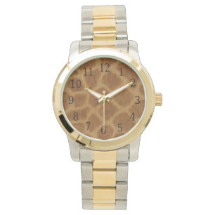 Montre d'impression de girafe