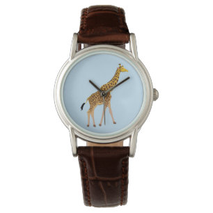 Montre d'impression de girafe