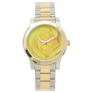 Montre d'impression rose jaune