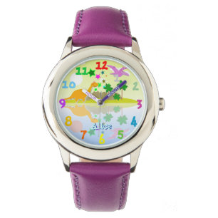 Montre Dinosaures tropicaux mignons d'île
