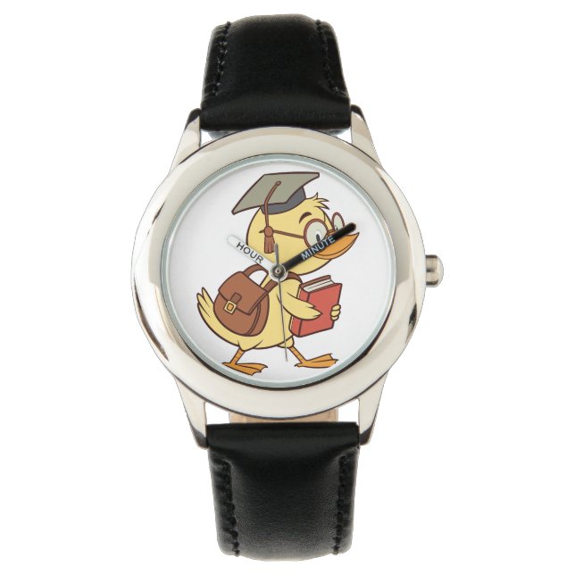 Montre Diplôme d'étudiant en canard à dessin intelligent (devant)
