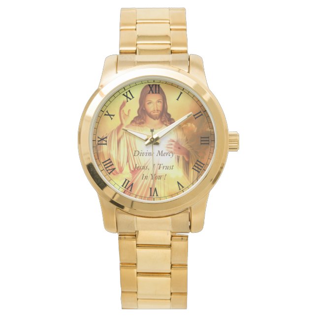 Montre Divine Miséricorde Jésus, J'Ai Confiance En Toi !  (devant)