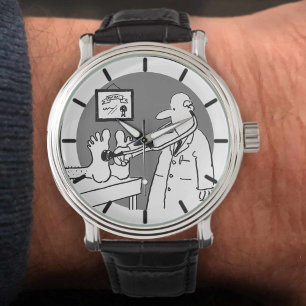 Montre Docteur avec Stethoscope Checks Pieds.