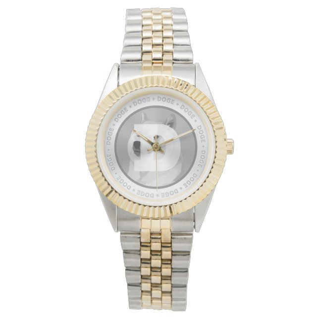 Montre DOGE dogecoin : Silver Watch (devant)