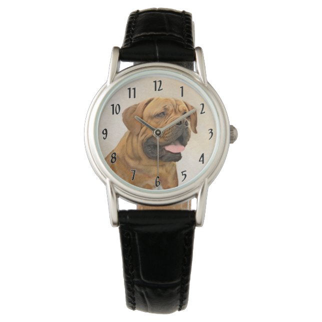Montre Dogue de Bordeaux Peinture - Cute Original Chien A (devant)