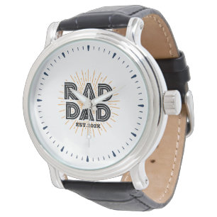 Montre Don de Rad Papa Kid au père Typographie blanche