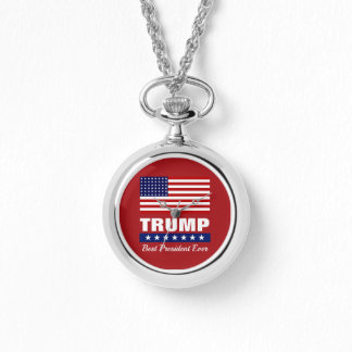 MONTRE DONALD TRUMP BEST PRESIDENT EVER NECKLACE WATCH