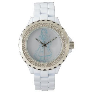 Montre Dorothy et Toto bleu Croquis Regarder en pierre
