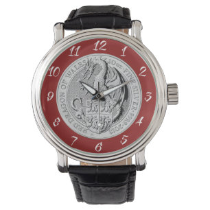 MONTRE DRAGOM ROUGE DE PIÈCE DE MONNAIE DU PAYS DE GALLE