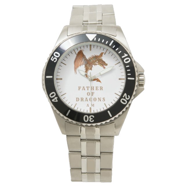 Montre Dragon Père Des Dragons Typographie Monogramme (devant)