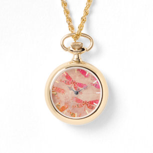 Montre Dragonflies Boho en rose