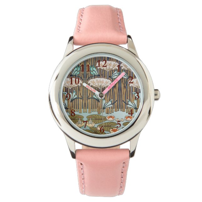 Montre Dragonflies Water Lilies Marais Art Nouveau (devant)