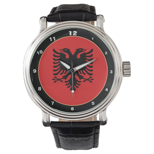 Montre Drapeau albanais & Albanie mode patriote /sports (devant)