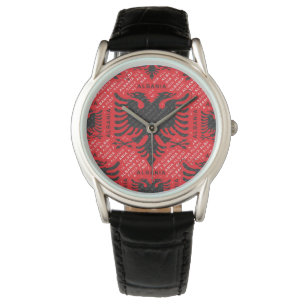 Montre drapeau albanais modèle 2