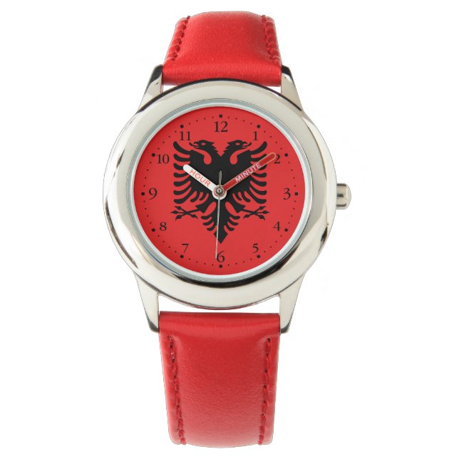 Montre Drapeau albanais patriotique (devant)
