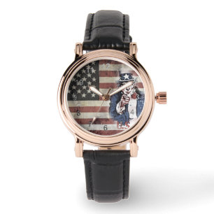 Montre Drapeau américain et Oncle Sam