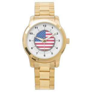 Montre Drapeau américain pour hommes surdimensionné Montr