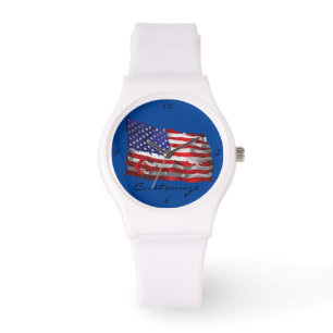 Montre Drapeau américain vintage Thunder_Cove