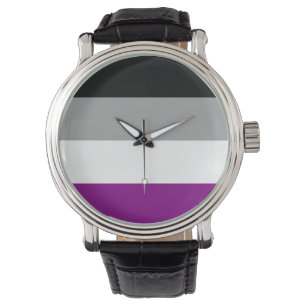 MONTRE DRAPEAU ASEXUEL DE FIERTÉ